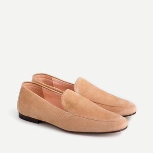 J. Crew Celine Smoking Slippers Loafers in Tan Suede